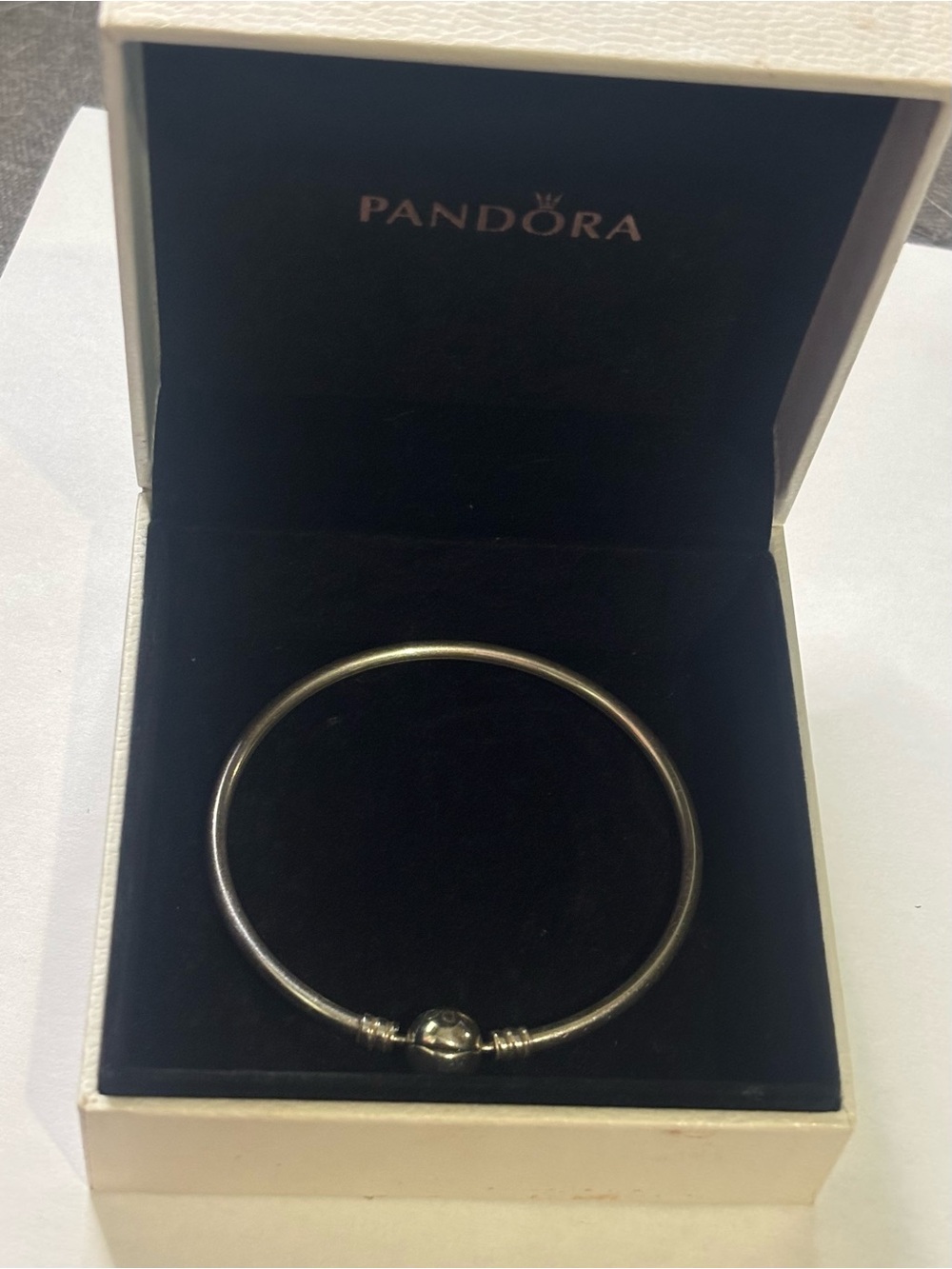 Pandora Moments Sterling Silver Classic Bangle Bracelet 19cm 7.5" 590713 - Picture 5 of 5